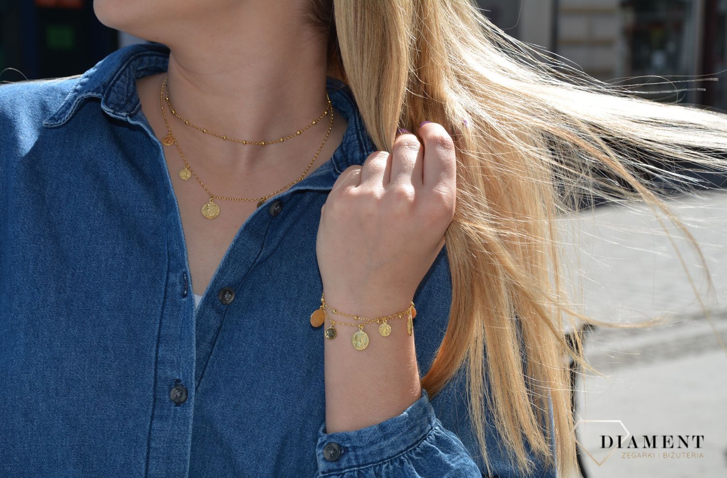 Bransoletka srebrna pozł. podwójna Dall'Acqua B RM 22926.JPG